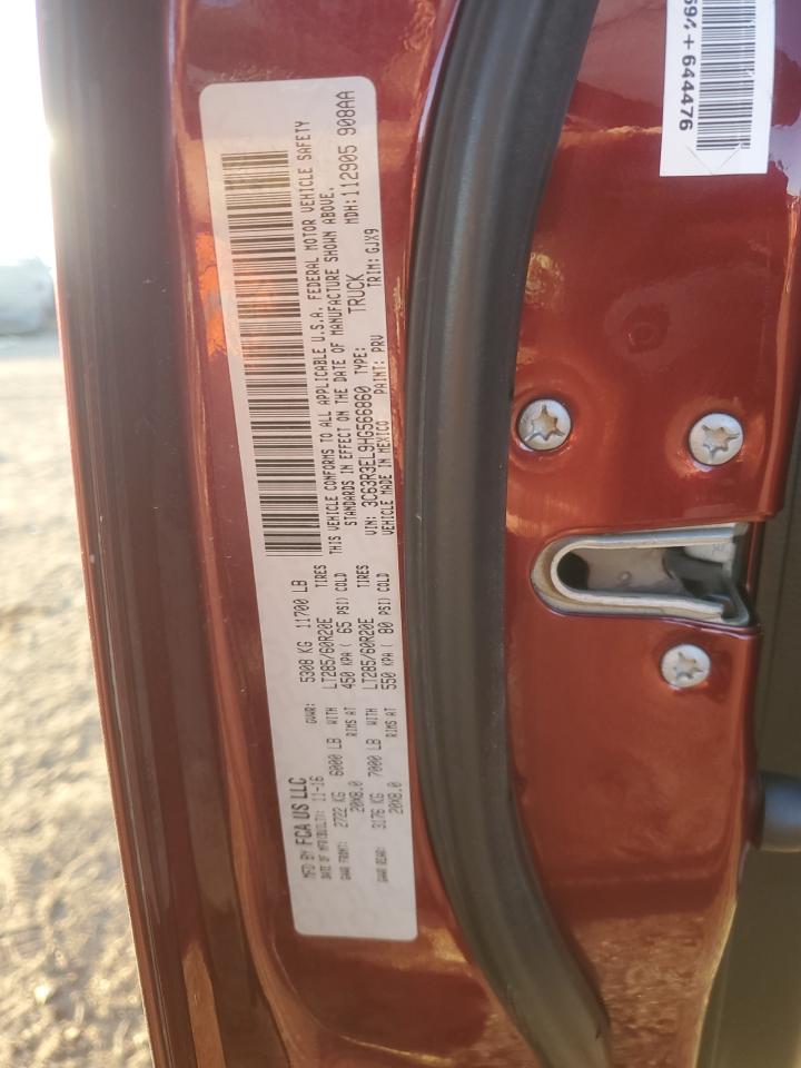 2017 RAM 3500 VIN 3C63R3EL9HG566860 Copart auction photo, all over damage thumbnail 12
