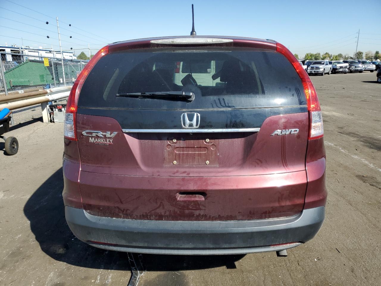 2012 Honda CR-V VIN 5J6RM4H58CL077425 Copart auction photo, vandalism damage thumbnail 6