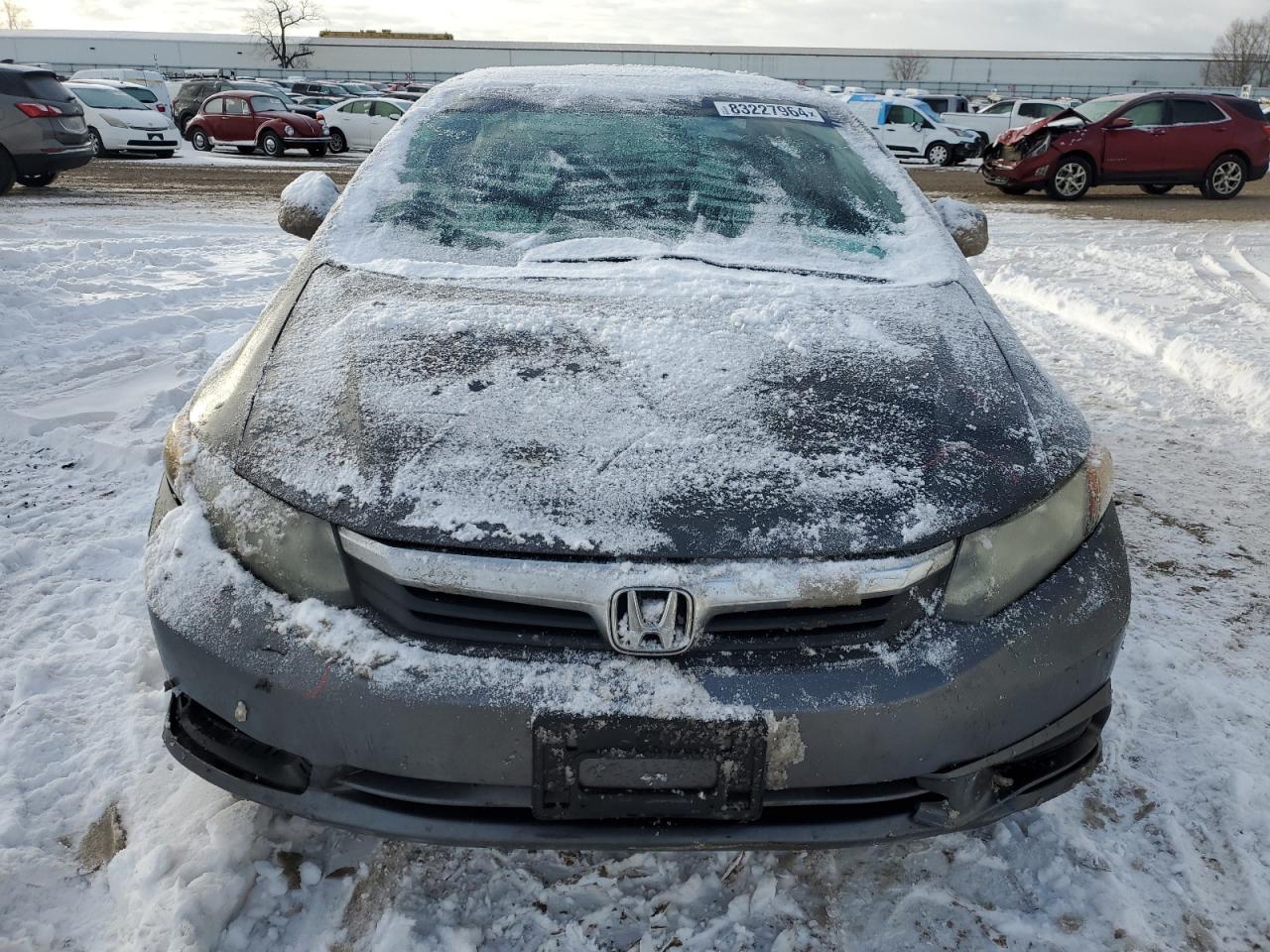 2012 Honda Civic VIN 2HGFB2F8XCH501914 Copart auction photo, front end / side damage thumbnail 5