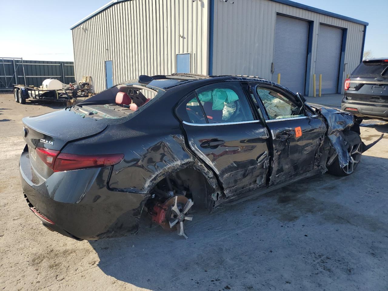 2020 Alfa Romeo Giulia VIN ZARFANBN6L7626134 Copart auction photo, all over damage thumbnail 3