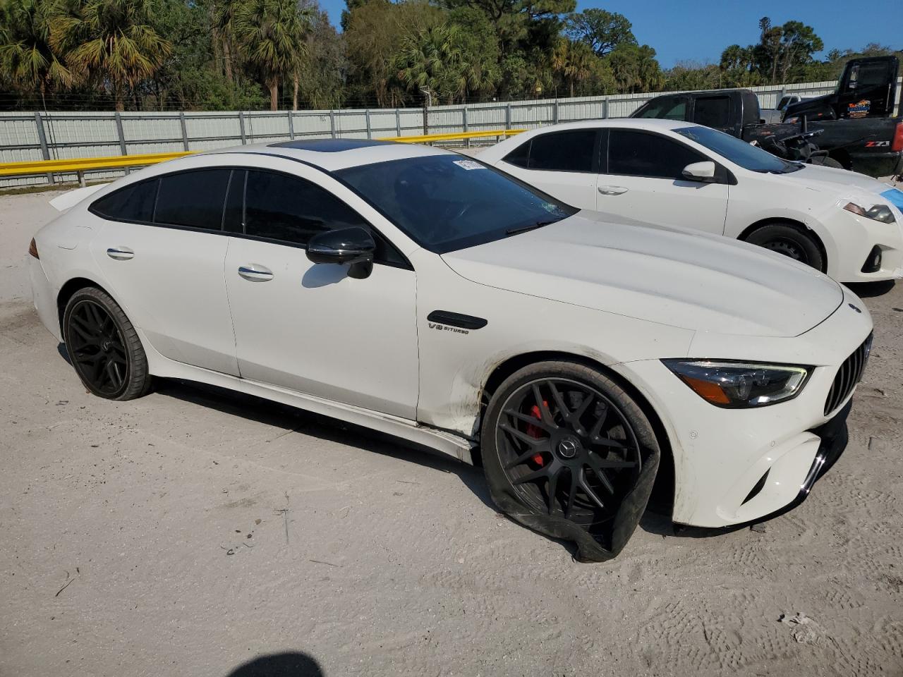 2020 Mercedes-Benz AMG GT VIN WDD7X8JB9LA015237 Copart auction photo, missing/altered vin / hail damage thumbnail 4