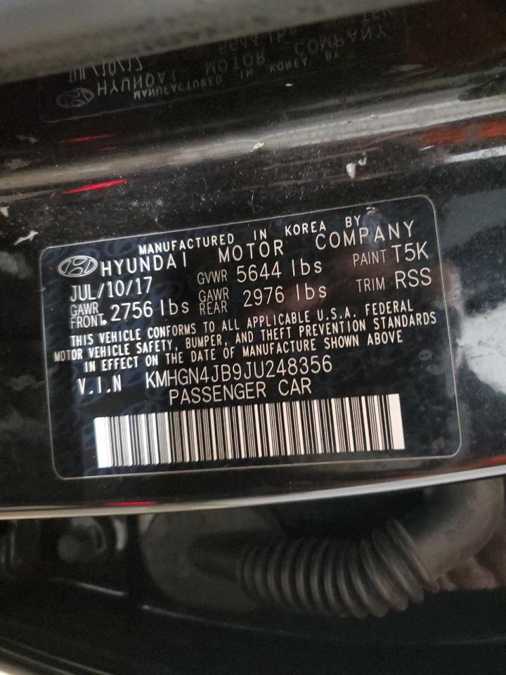 2018 Genesis G80 VIN KMHGN4JB9JU248356 Copart auction photo, undercarriage / front end damage thumbnail 12