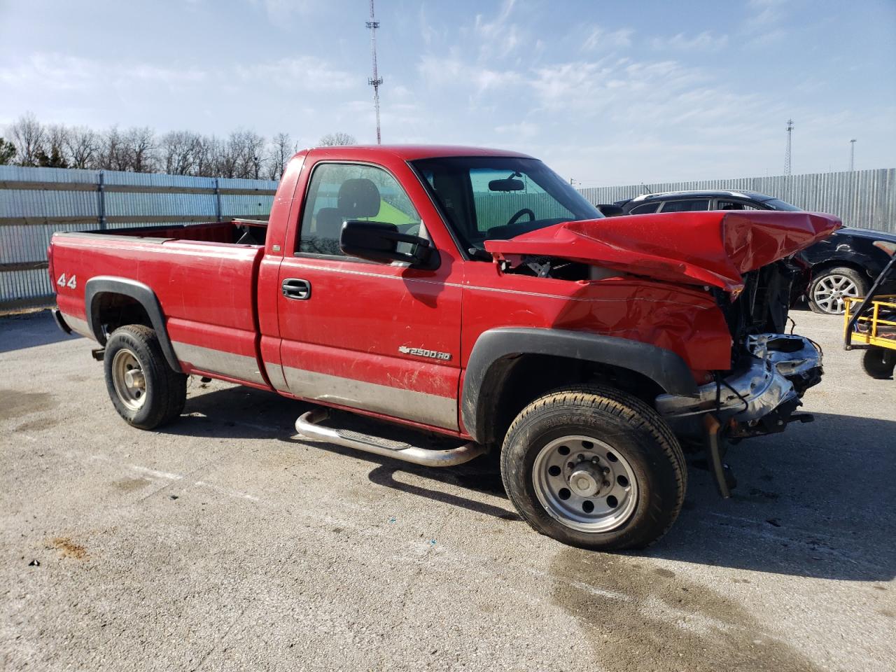 2003 Chevrolet Silverado VIN 1GCHK24U73E308358 Copart auction photo, front end / hail damage thumbnail 4