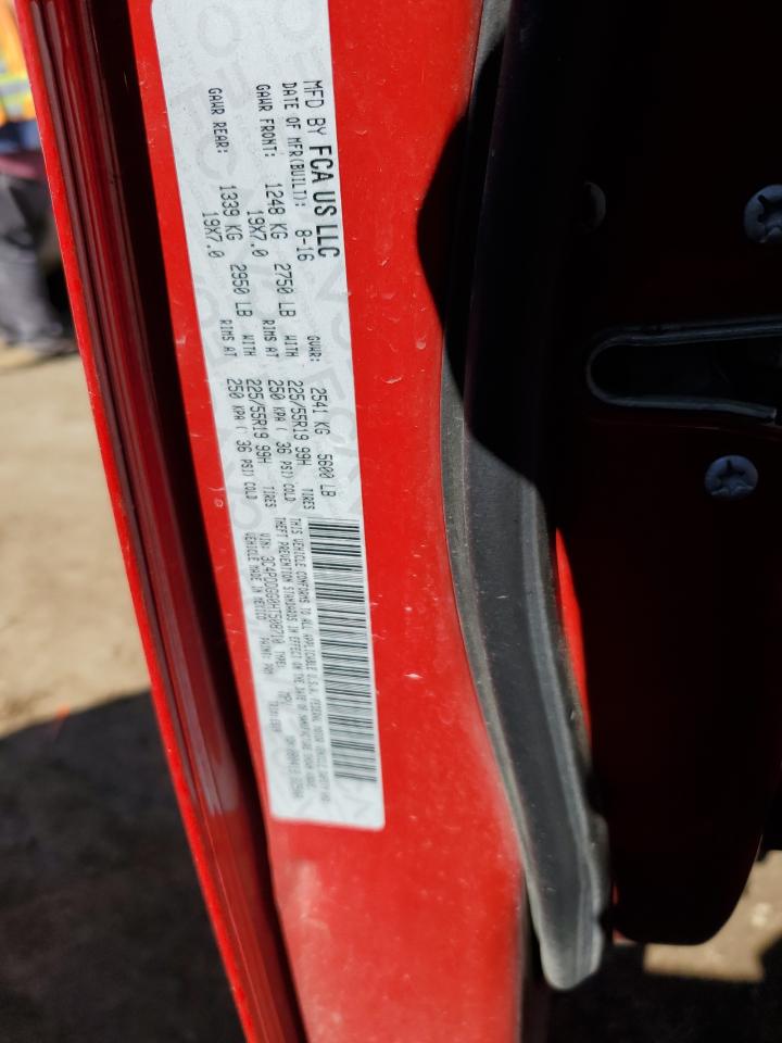 2017 Dodge Journey VIN 3C4PDDGG0HT508710 Copart auction photo, front end / undercarriage damage thumbnail 13