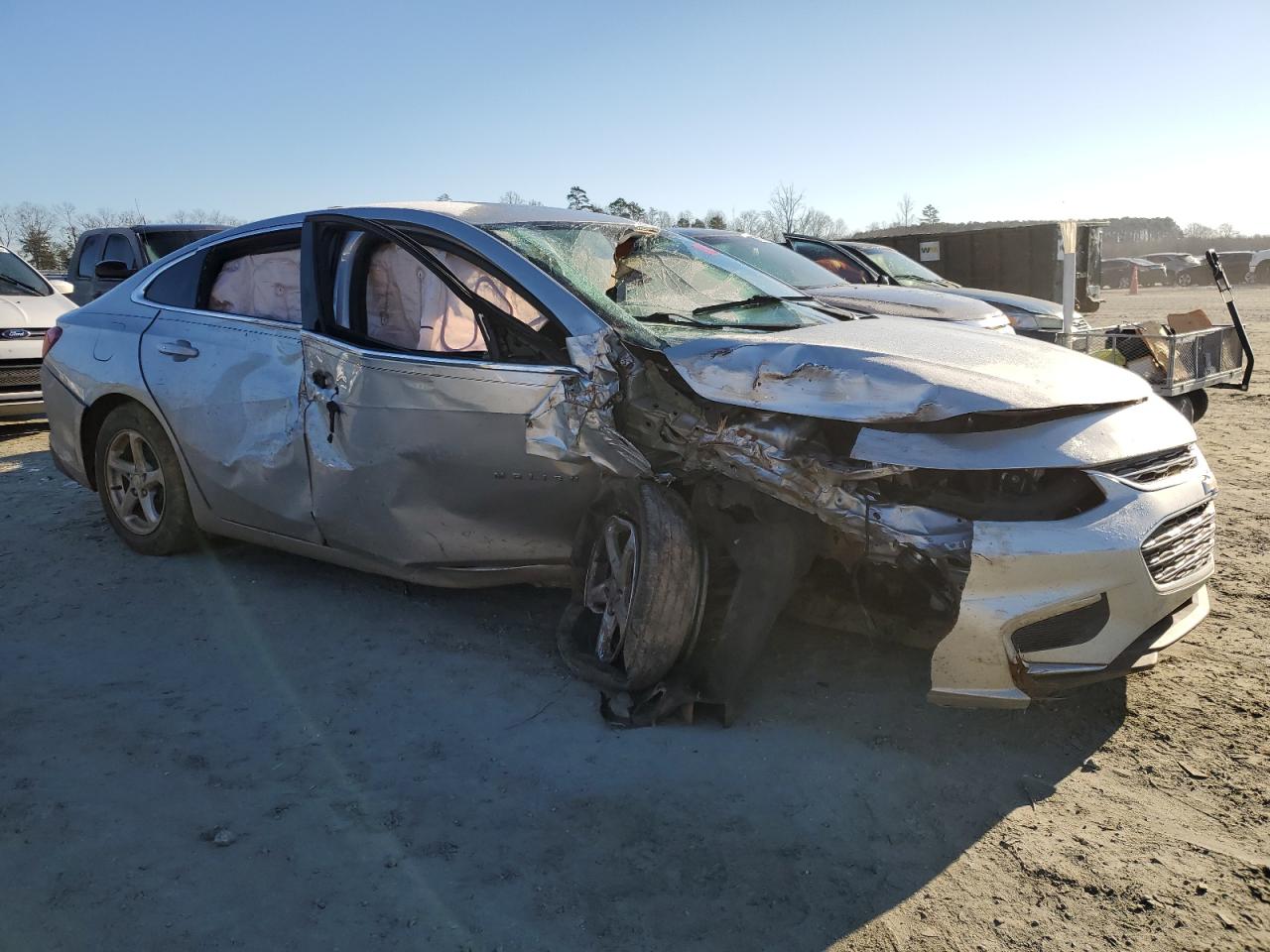 2018 Chevrolet Malibu VIN 1G1ZB5ST1JF231258 Copart auction photo, front end / side damage thumbnail 4