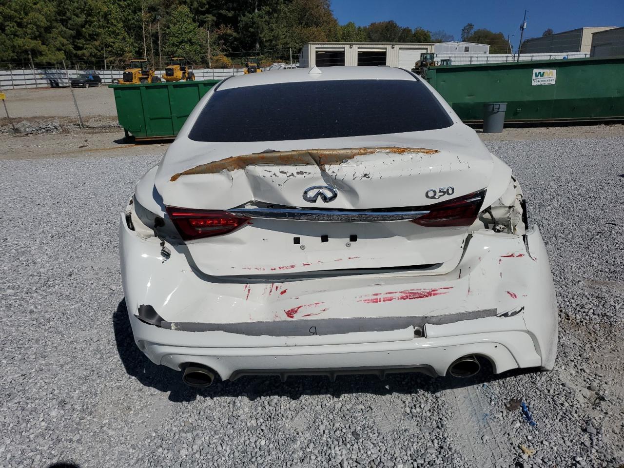 2018 Infiniti Q50 VIN JN1EV7AP9JM359710 Copart auction photo, rear end / water/flood damage thumbnail 6