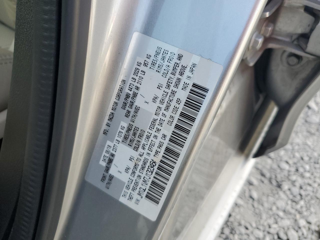 2018 Mazda 6 VIN JM1GL1VM7J1323464 Copart auction photo, rear end damage thumbnail 12