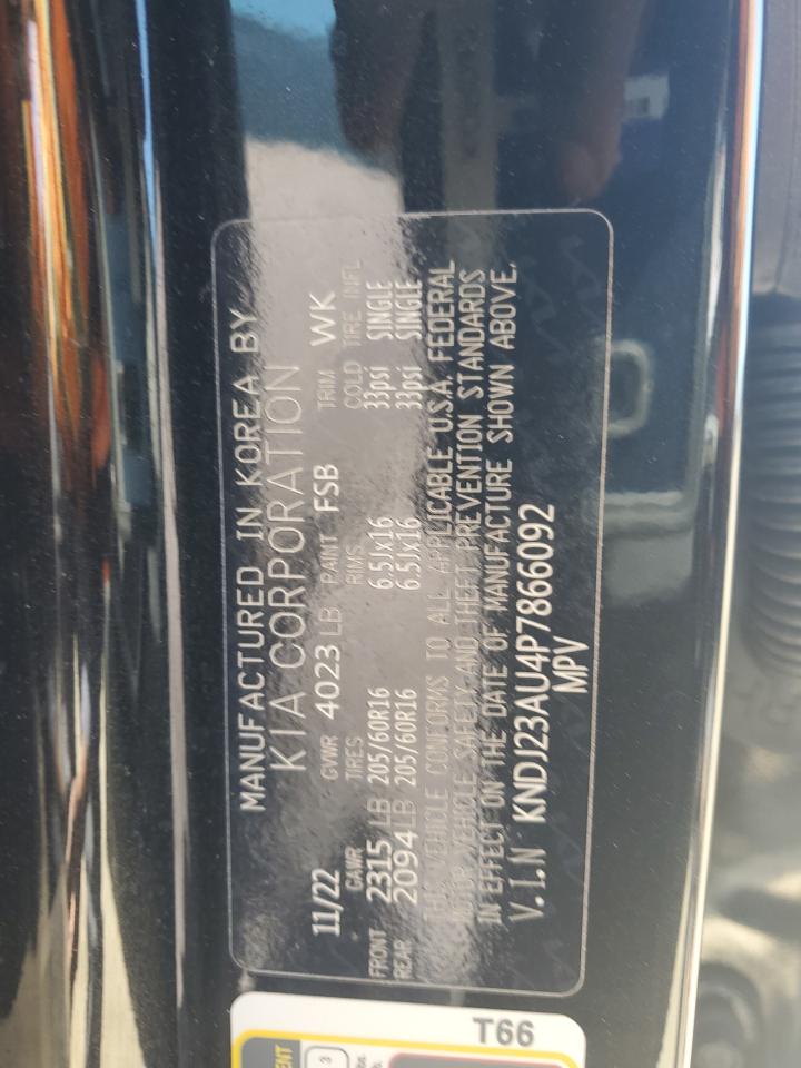 2023 KIA Soul VIN KNDJ23AU4P7866092 Copart auction photo, mechanical / front end damage thumbnail 12