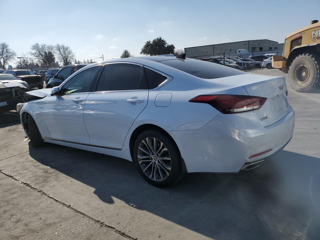 2015 Hyundai Genesis VIN KMHGN4JE6FU083979 Copart auction photo, front end / side damage thumbnail 2