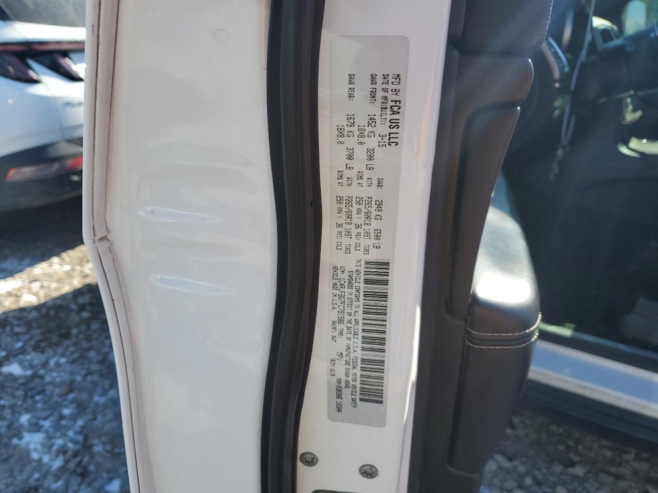 2015 Jeep Grand Cherokee VIN 1C4RJFBG7FC791586 Copart auction photo, front end damage thumbnail 12
