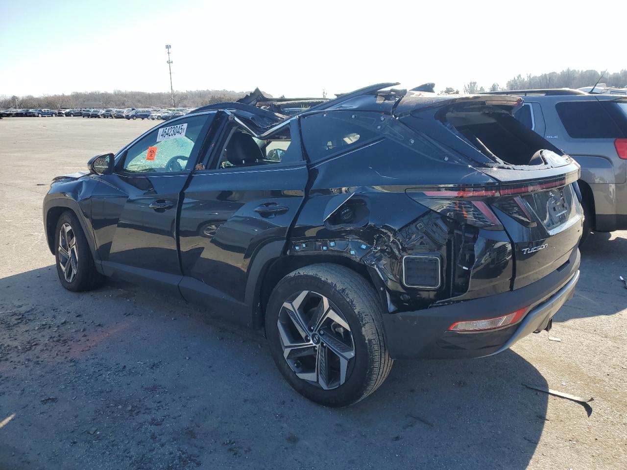 2022 Hyundai Tucson VIN KM8JFDA25NU069174 Copart auction photo, rollover damage thumbnail 2