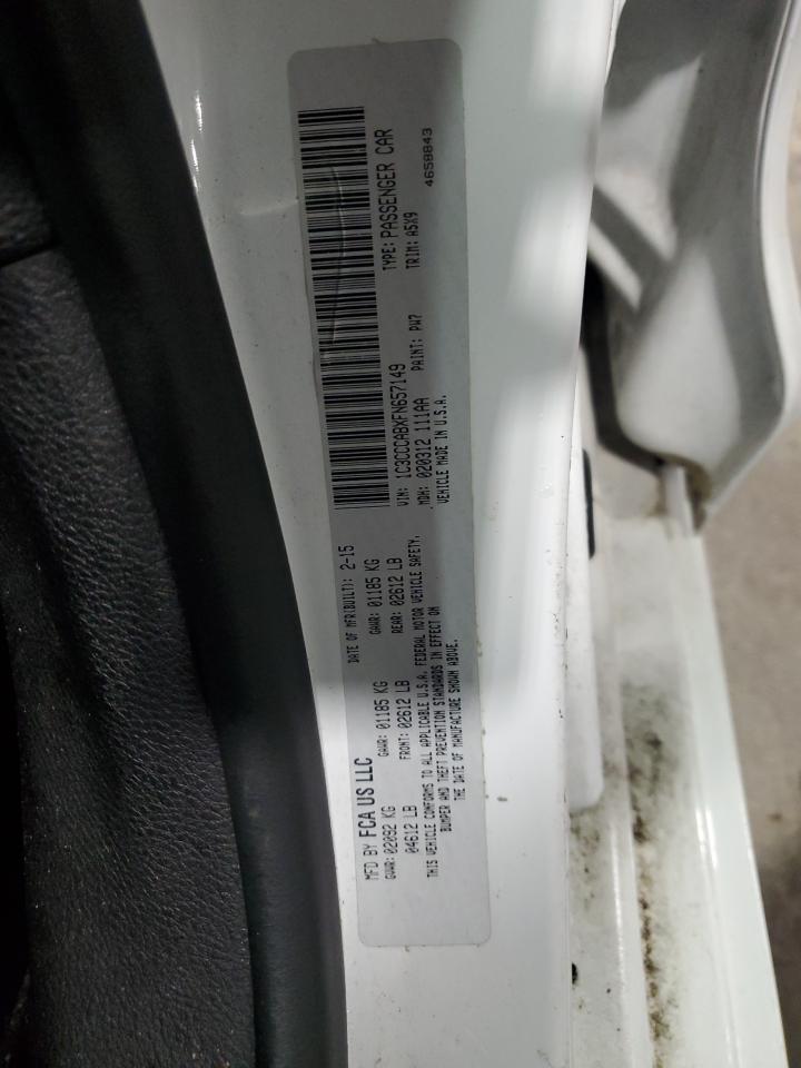 2015 Chrysler 200 VIN 1C3CCCABXFN657149 Copart auction photo, front end damage thumbnail 14
