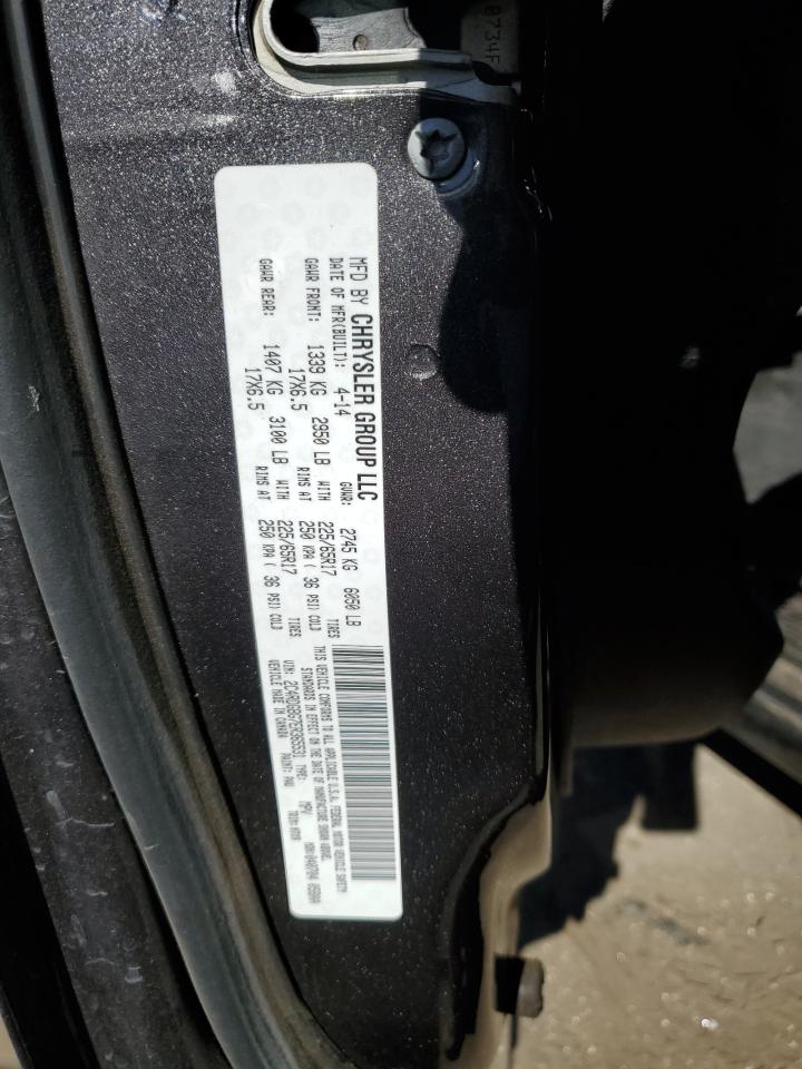 2014 Dodge Caravan VIN 2C4RDGBG7ER365531 Copart auction photo, front end damage thumbnail 13
