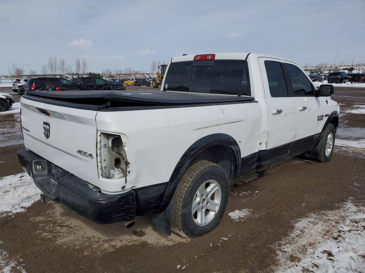 2014 RAM 1500 VIN 1C6RR7GM9ES265128 Copart auction photo, rear end / side damage thumbnail 3