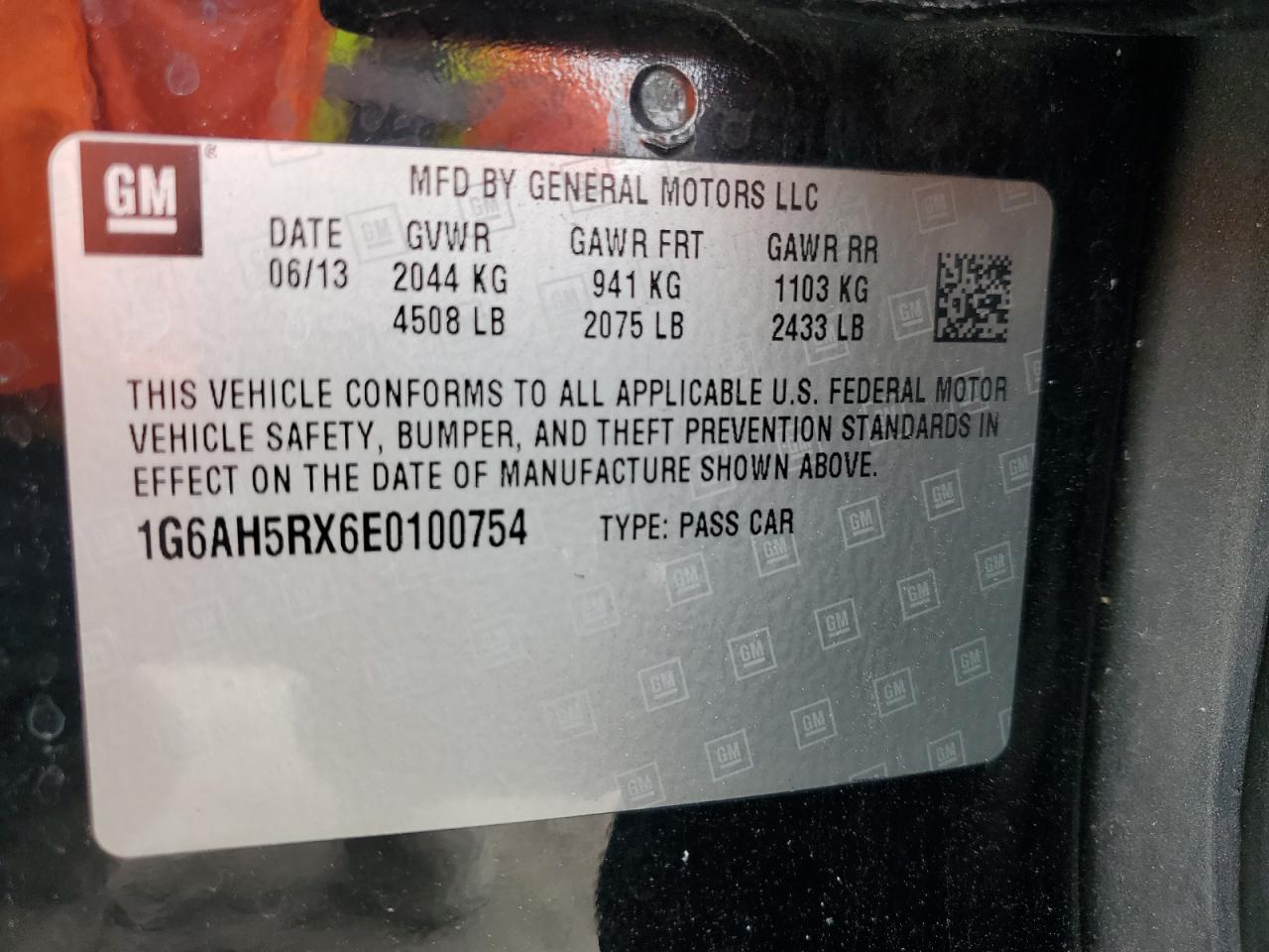 2014 Cadillac ATS VIN 1G6AH5RX6E0100754 Copart auction photo, front end / minor dent/scratches damage thumbnail 12