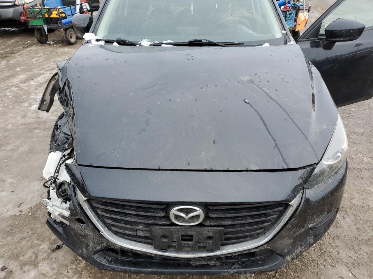 2018 Mazda 3 VIN 3MZBN1U76JM221637 Copart auction photo, front end / side damage thumbnail 11