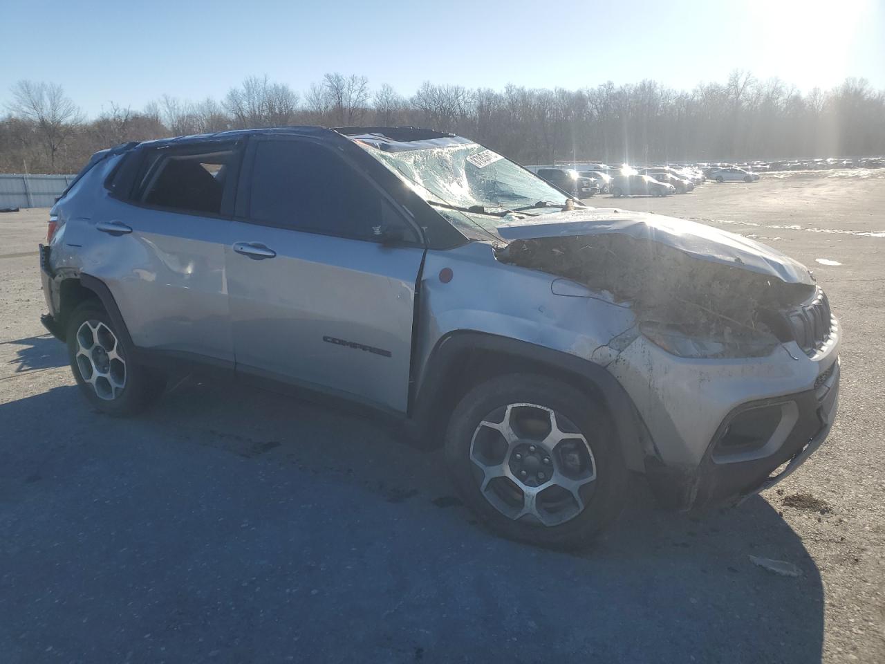 2022 Jeep Compass VIN 3C4NJDDB0NT115987 Copart auction photo, all over damage thumbnail 4
