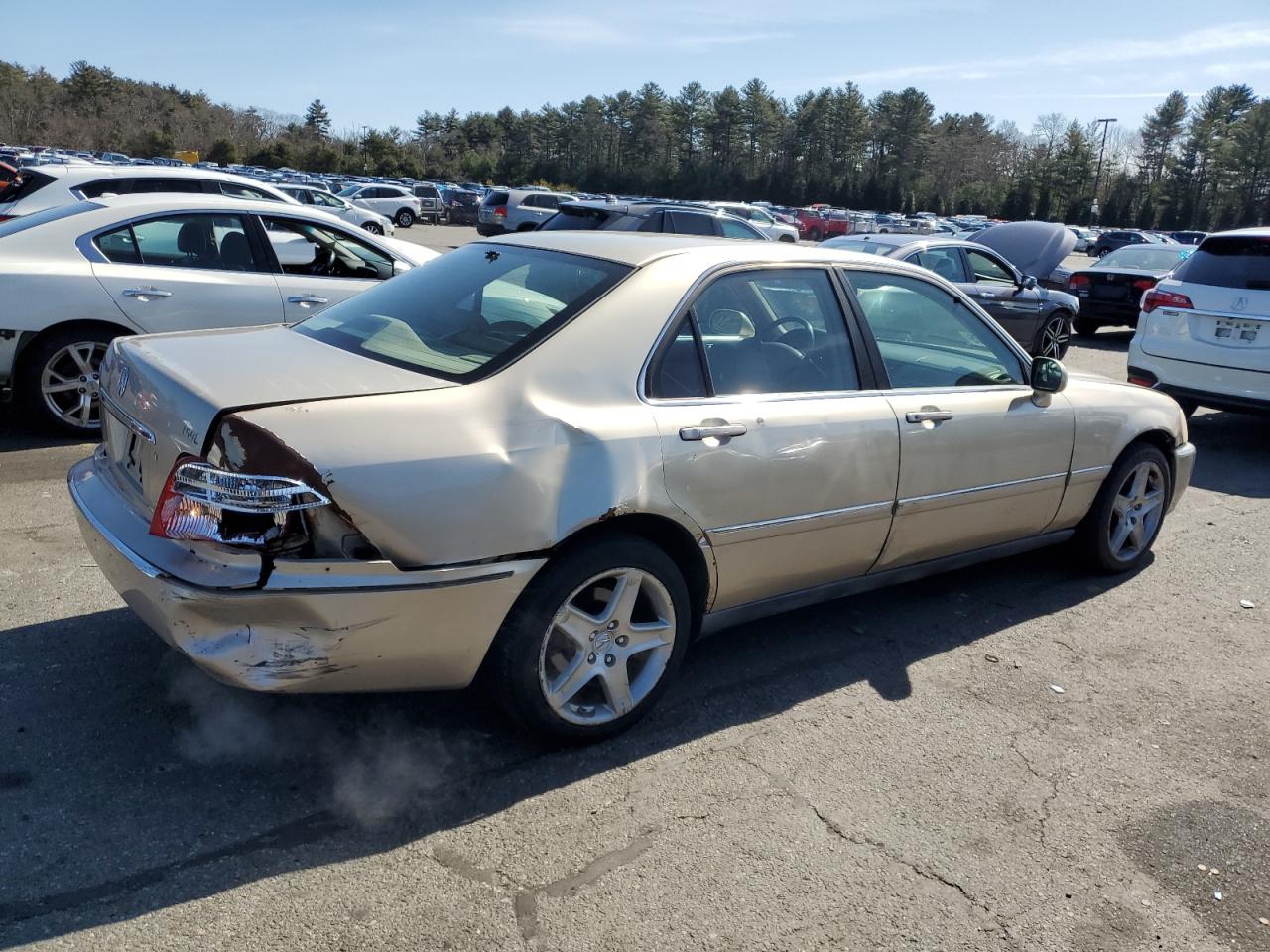 1999 Acura RL VIN JH4KA9650XC002240 Copart auction photo, rear end / side damage thumbnail 3