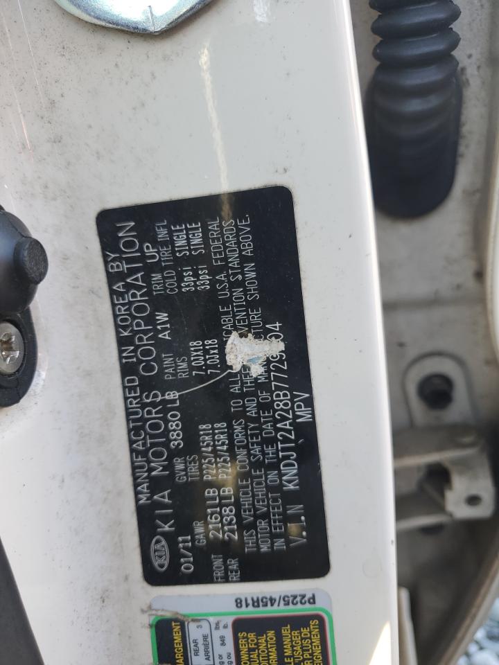 2011 KIA Soul VIN KNDJT2A28B7729204 Copart auction photo, minor dent/scratches damage thumbnail 12
