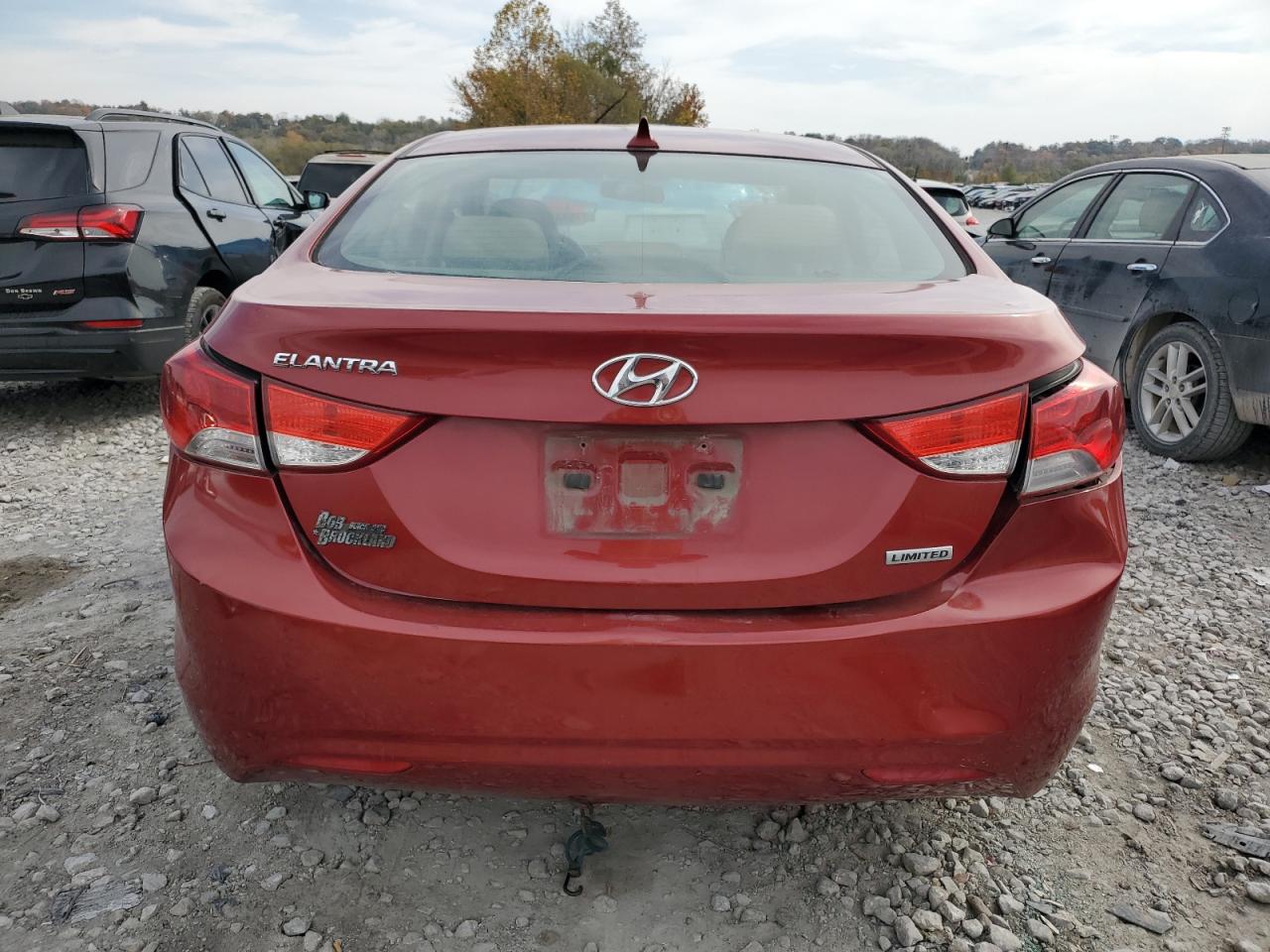 2013 Hyundai Elantra VIN KMHDH4AE2DU527169 Copart auction photo, rear end damage thumbnail 6