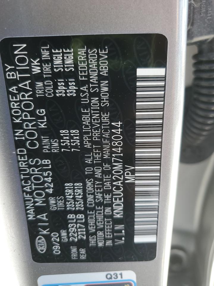 2021 KIA Seltos VIN KNDEUCA20M7148044 Copart auction photo, front end damage thumbnail 15