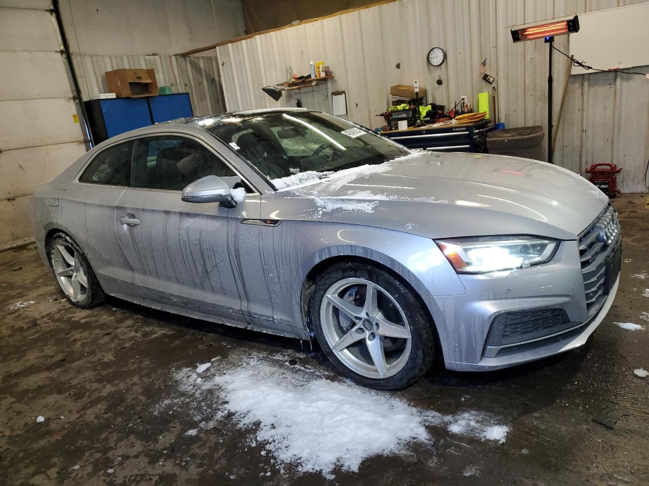 2019 Audi A5 VIN WAUTNAF51KA013678 Copart auction photo, side / rear end damage thumbnail 4