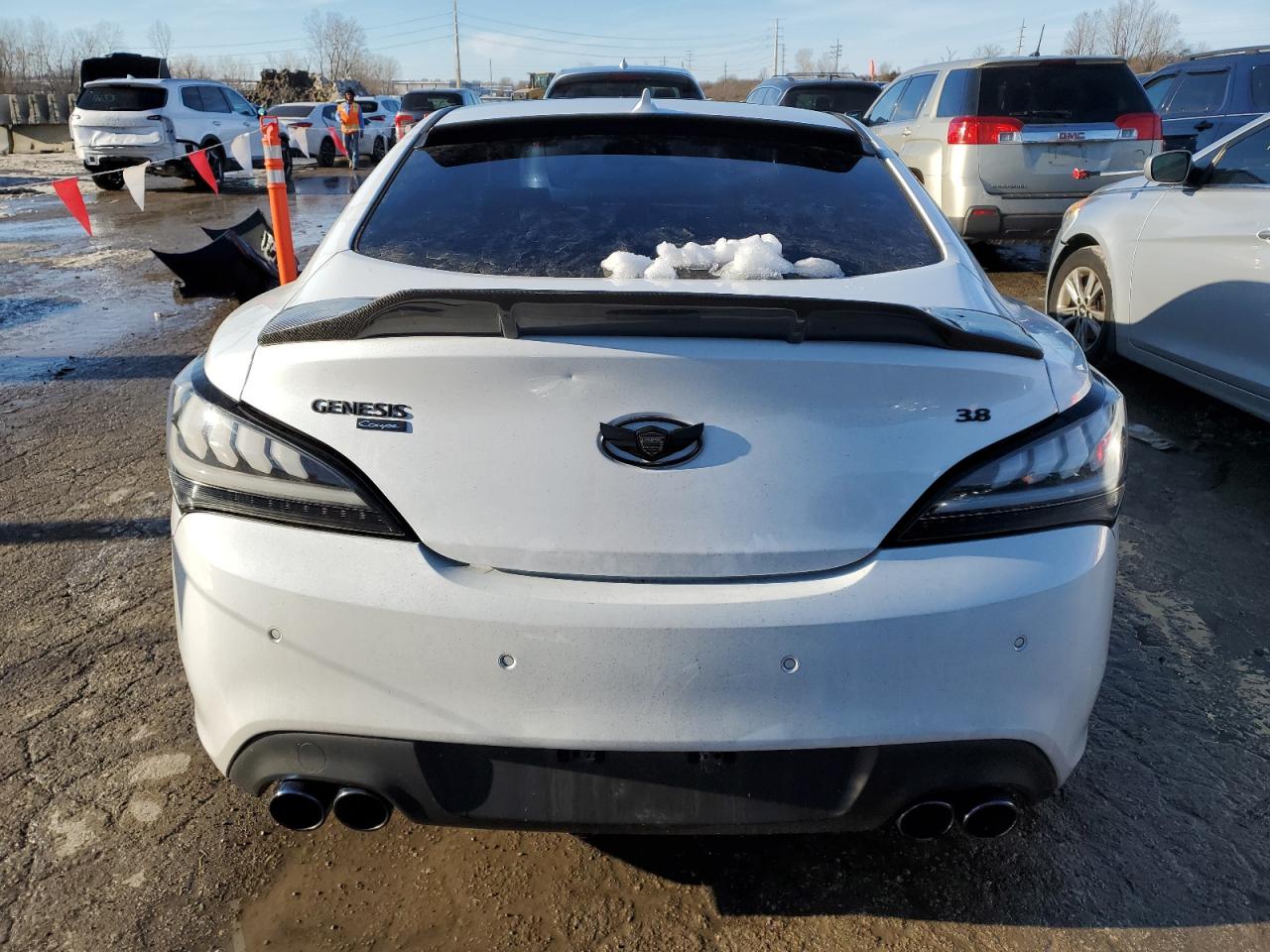 2014 Hyundai Genesis VIN KMHHU6KJ9EU119547 Copart auction photo, all over / undercarriage damage thumbnail 6