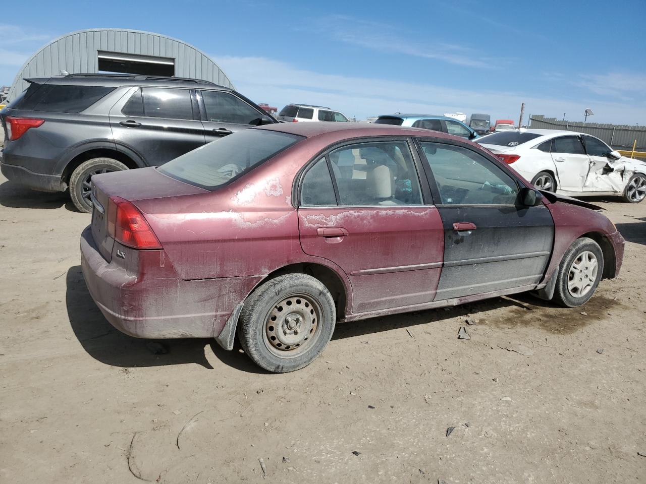 2002 Honda Civic VIN 2HGES16522H609695 Copart auction photo, front end damage thumbnail 3