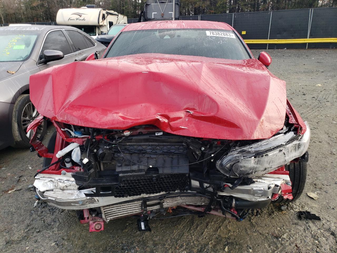 2020 Honda Accord VIN 1HGCV1F39LA144202 Copart auction photo, front end damage thumbnail 5