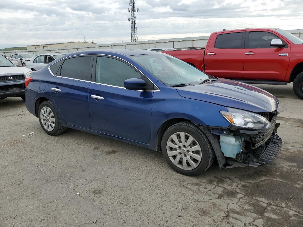 2019 Nissan Sentra VIN 3N1AB7AP6KY246484 Copart auction photo, front end damage thumbnail 4