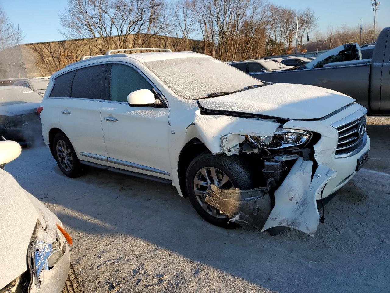 2015 Infiniti QX60 VIN 5N1AL0MM1FC544616 Copart auction photo, front end damage thumbnail 4