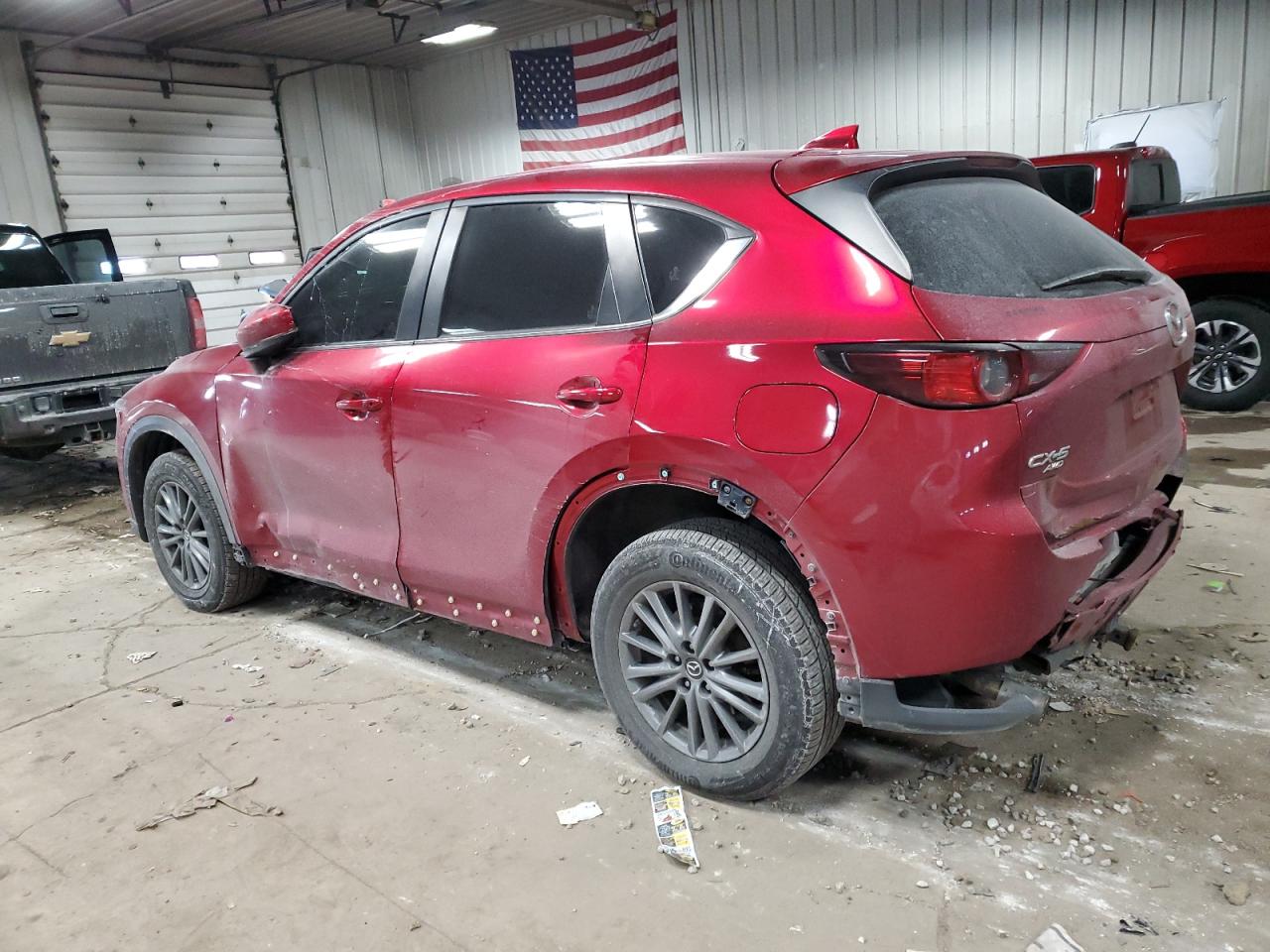2017 Mazda CX-5 VIN JM3KFBCL8H0167153 Copart auction photo, side / rear end damage thumbnail 2
