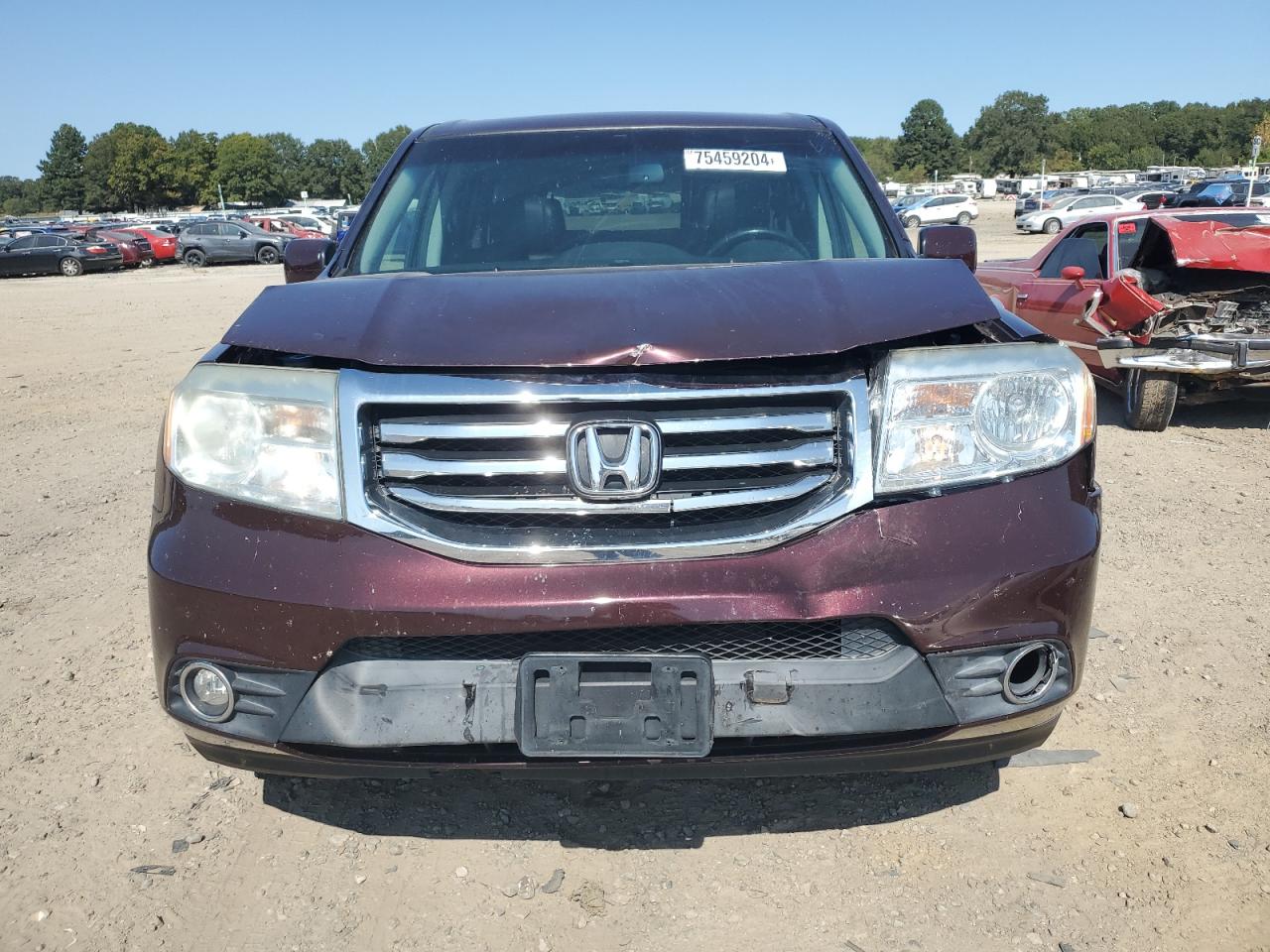 2013 Honda Pilot VIN 5FNYF3H50DB004883 Copart auction photo, front end / minor dent/scratches damage thumbnail 5