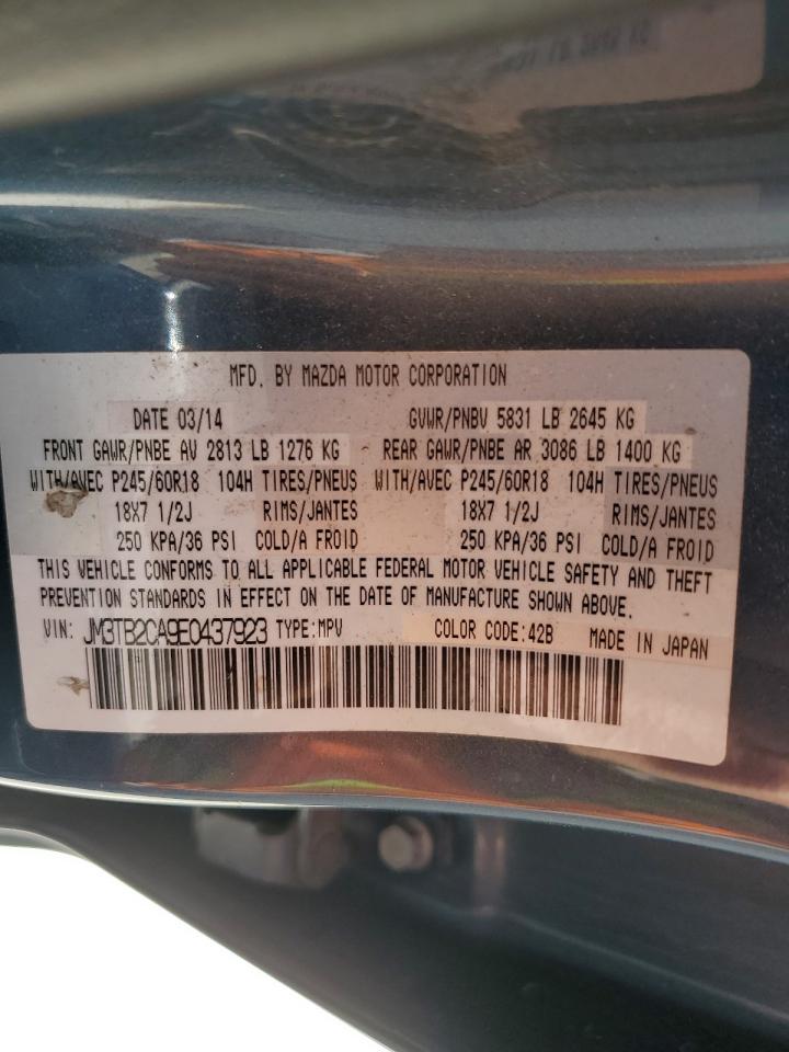 2014 Mazda CX-9 VIN JM3TB2CA9E0437923 Copart auction photo, front end damage thumbnail 14