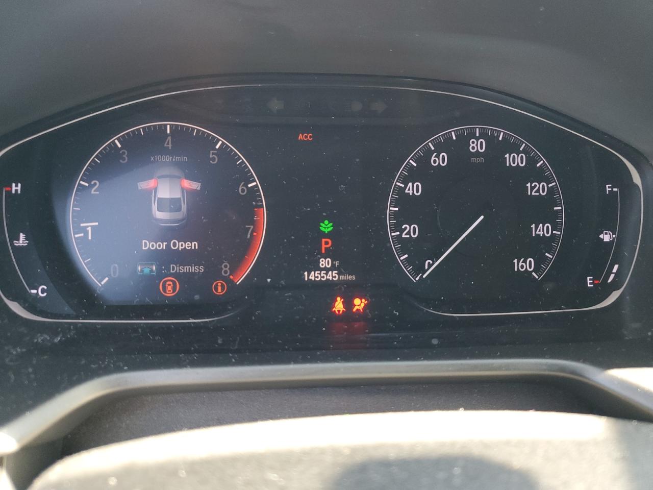2018 Honda Accord VIN 1HGCV1F39JA255815 Copart auction photo, front end / side damage thumbnail 9