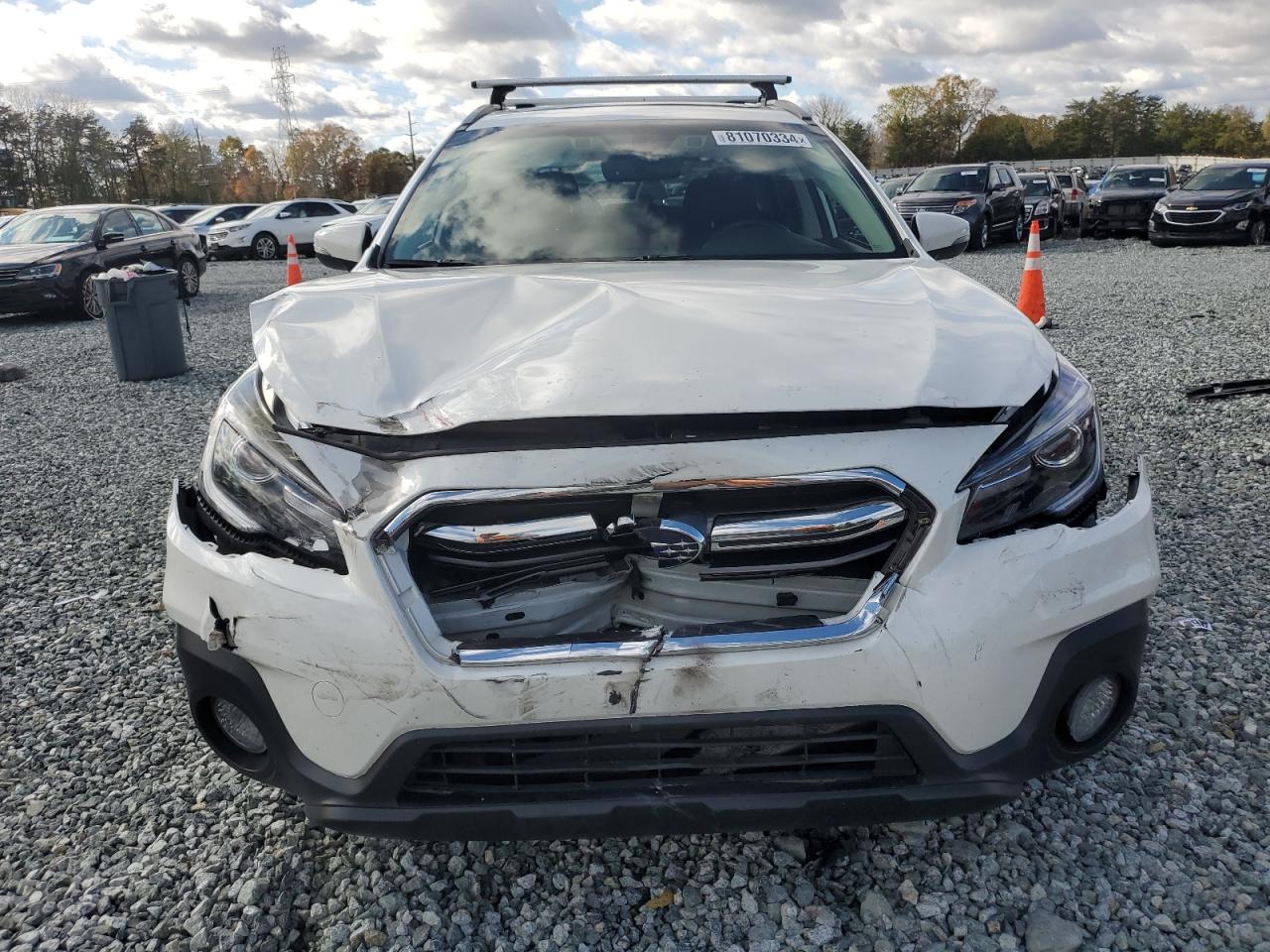 2018 Subaru Outback VIN 4S4BSETC3J3391212 Copart auction photo, front end / side damage thumbnail 5