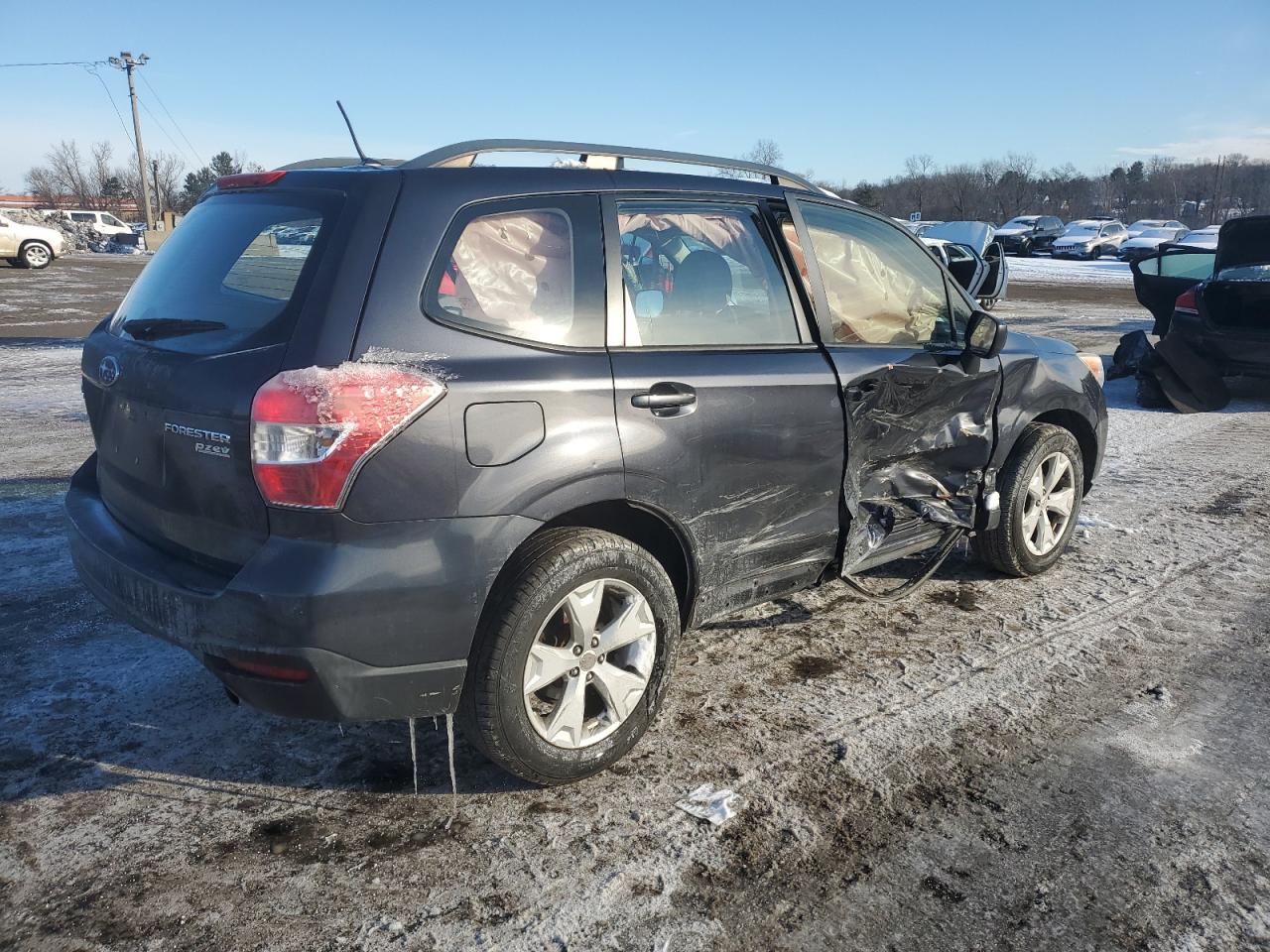 2015 Subaru Forester VIN JF2SJABC4FH557251 Copart auction photo, side damage thumbnail 3