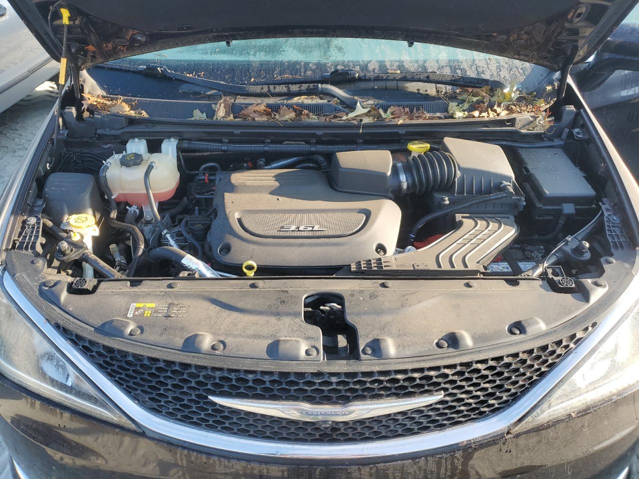 2017 Chrysler Pacifica VIN 2C4RC1EG0HR525099 Copart auction photo, top/roof damage thumbnail 12