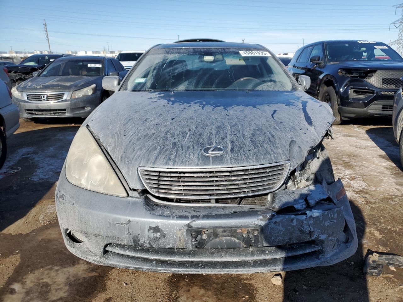 2005 Lexus ES VIN JTHBA30G255136336 Copart auction photo, front end damage thumbnail 5