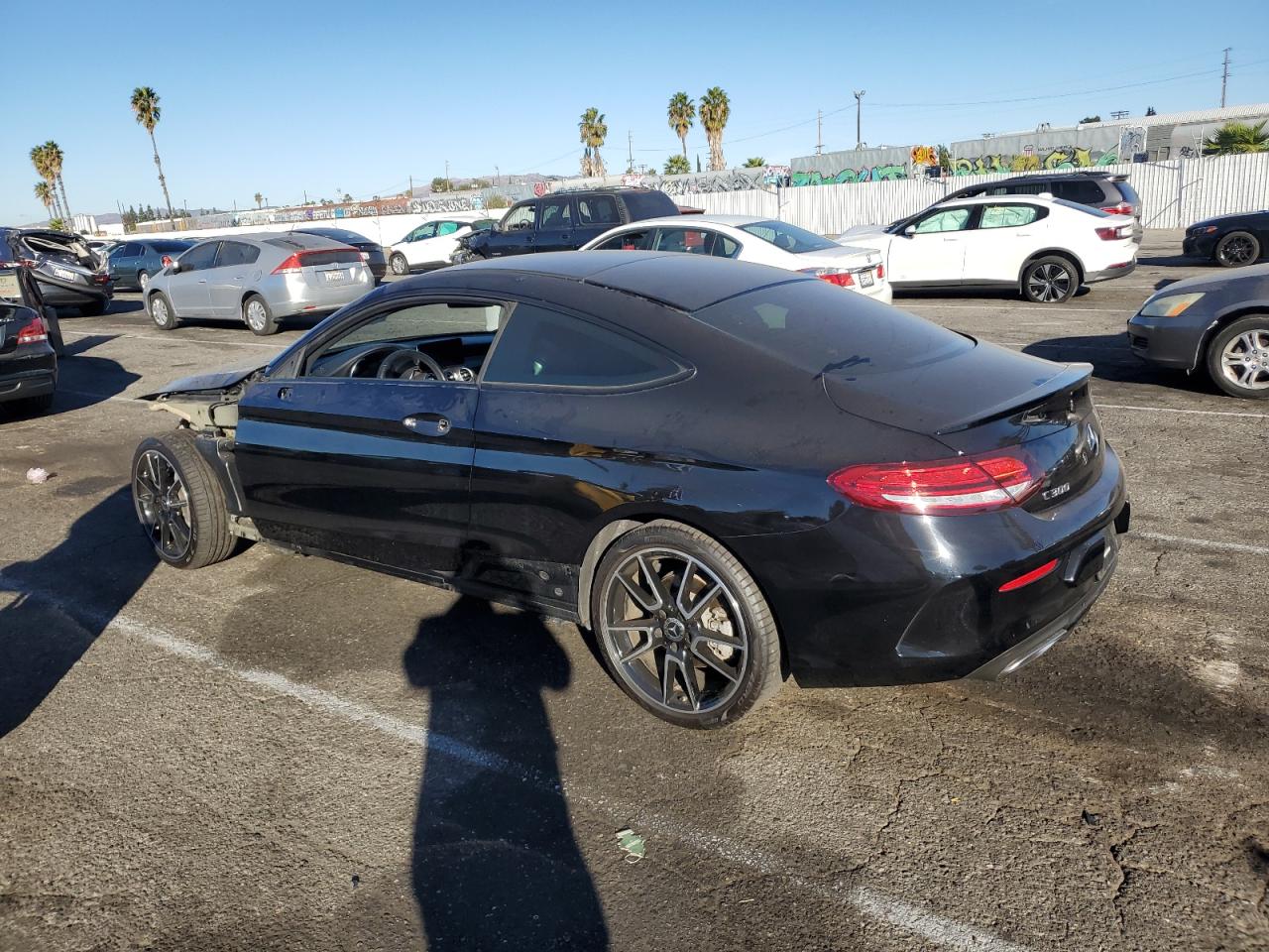 2020 Mercedes-Benz C-klasse VIN WDDWJ8DB2LF955410 Copart auction photo, front end damage thumbnail 2