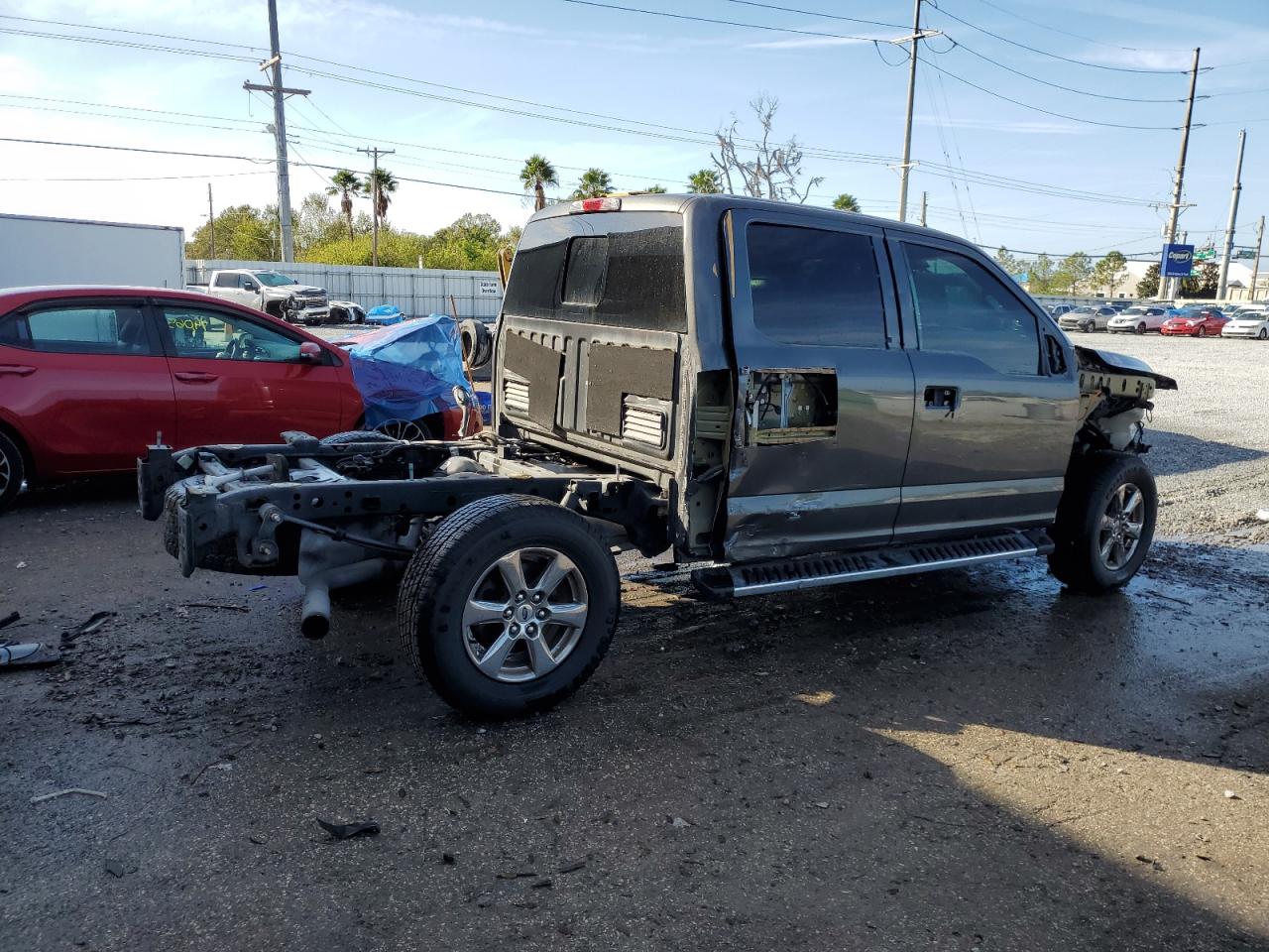 2020 Ford F-150 VIN 1FTEW1EP0LKF42157 Copart auction photo, side damage thumbnail 3