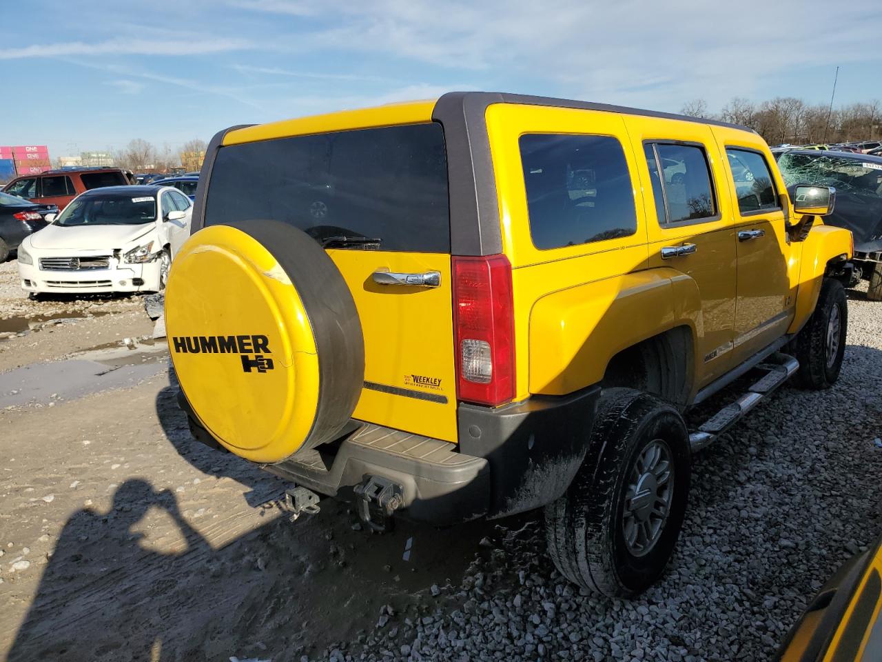 2007 Hummer H3 VIN 5GTDN13EX78196906 Copart auction photo, all over damage thumbnail 3