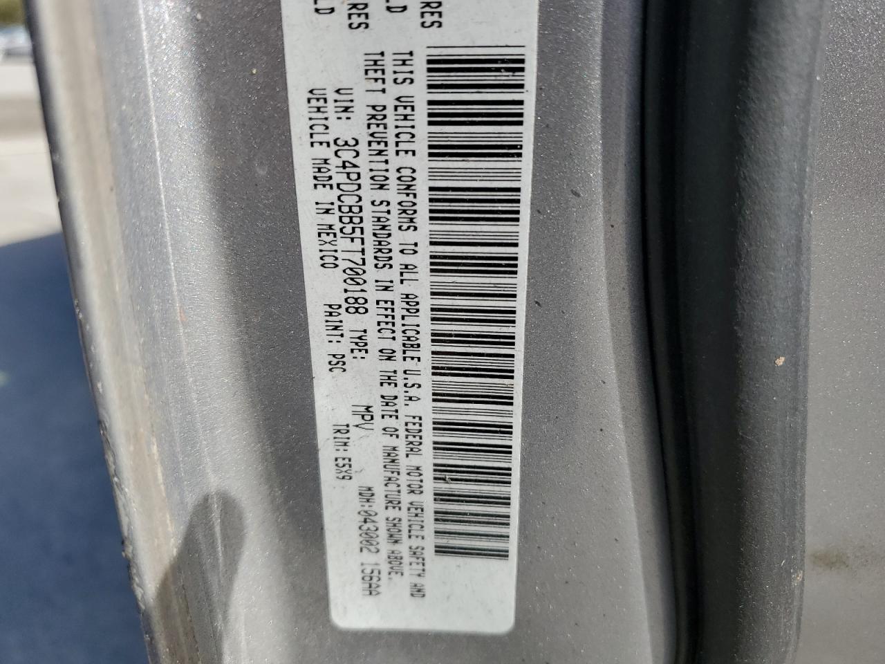 2015 Dodge Journey VIN 3C4PDCBB5FT700188 Copart auction photo, front end damage thumbnail 13