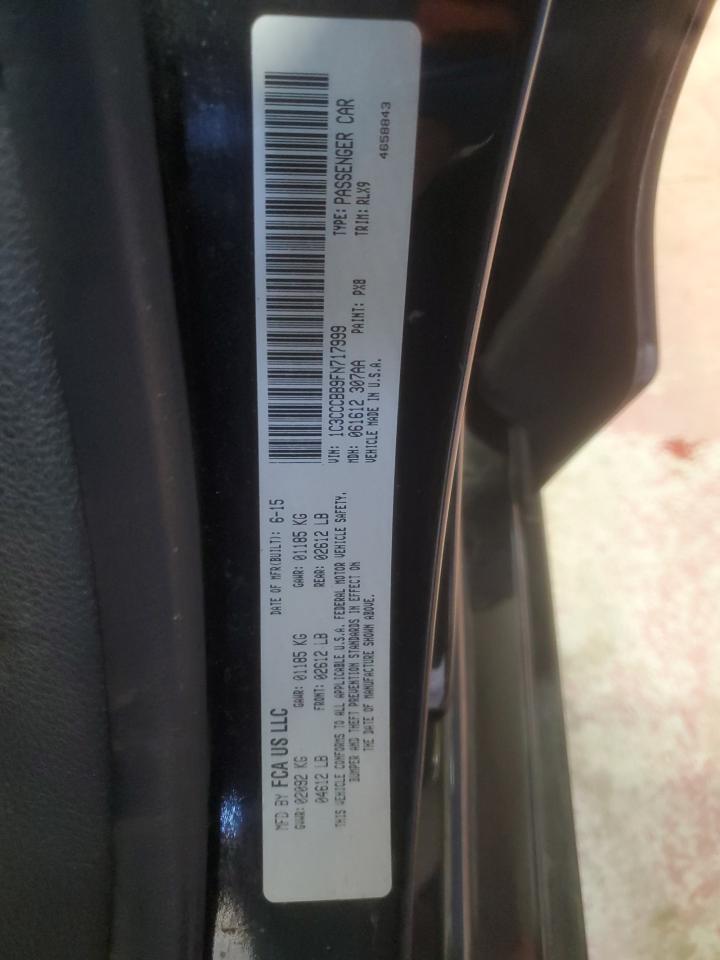 2015 Chrysler 200 VIN 1C3CCCBB9FN717999 Copart auction photo, vandalism damage thumbnail 12
