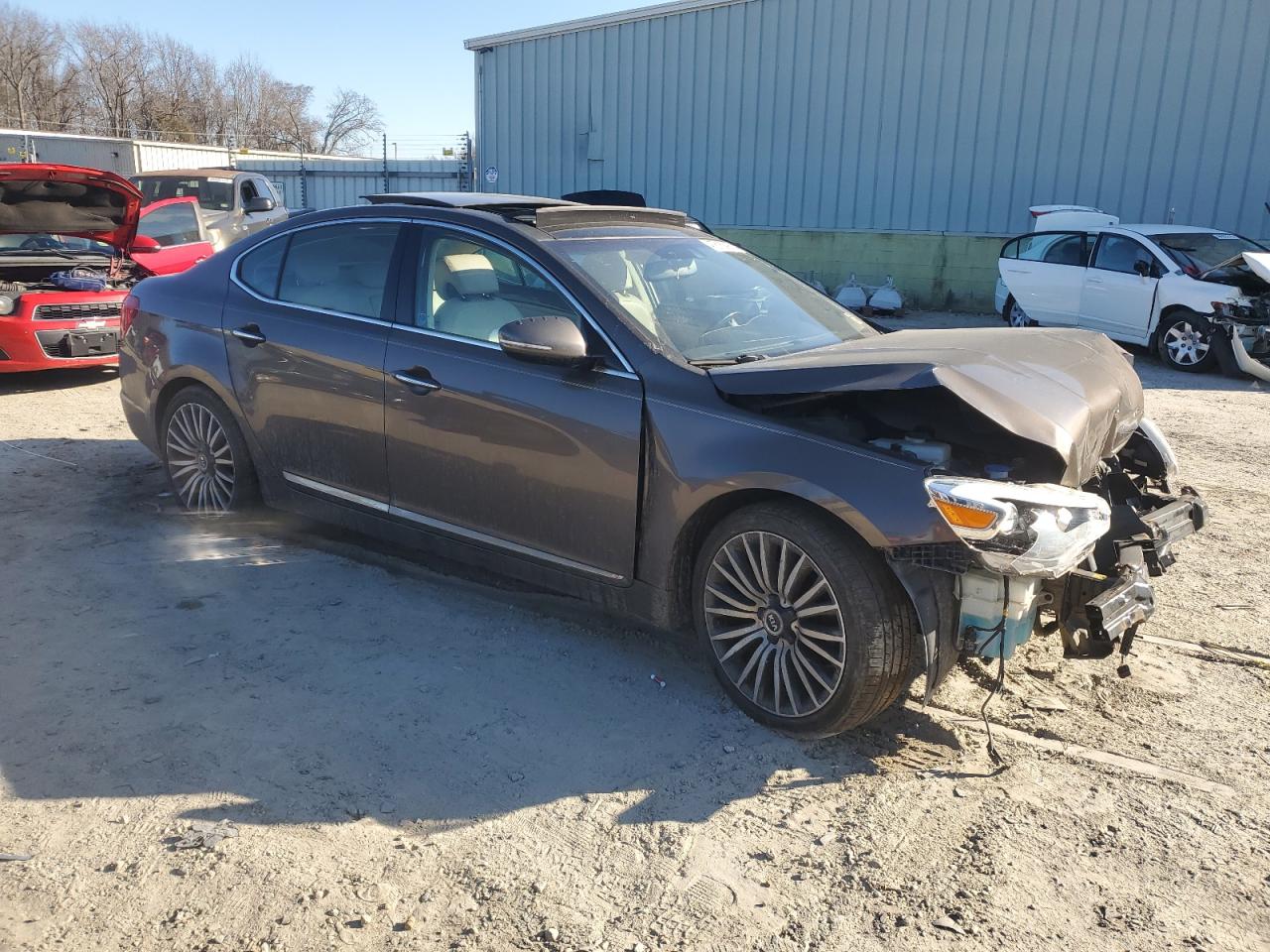 2015 KIA Cadenza VIN KNALN4D75F5168707 Copart auction photo, front end / minor dent/scratches damage thumbnail 4