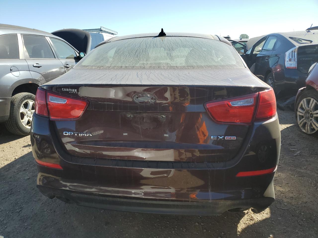 2015 KIA Optima VIN 5XXGN4A70FG436986 Copart auction photo, front end / side damage thumbnail 6