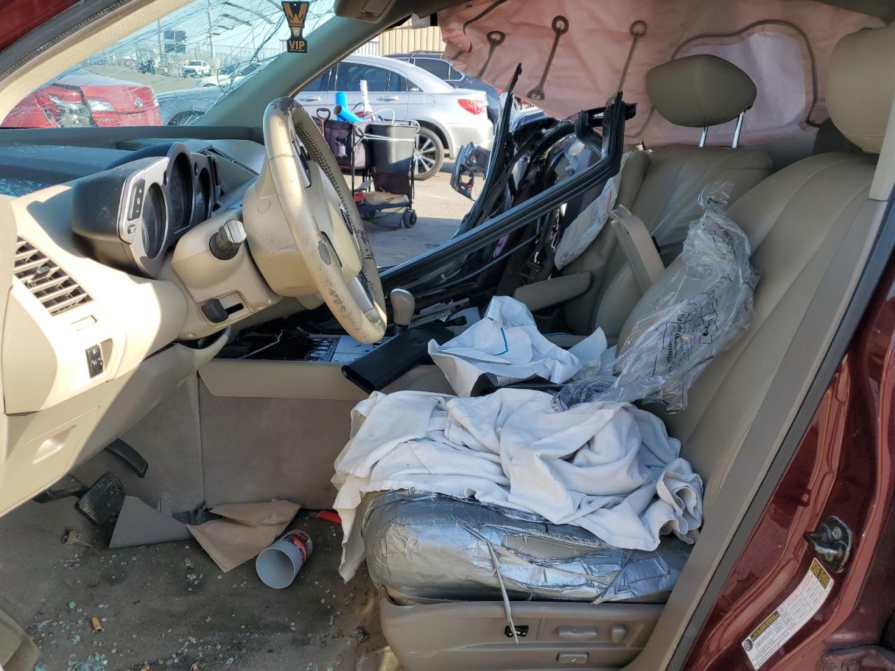2006 Nissan Murano VIN JN8AZ08W46W537693 Copart auction photo, front end / side damage thumbnail 7