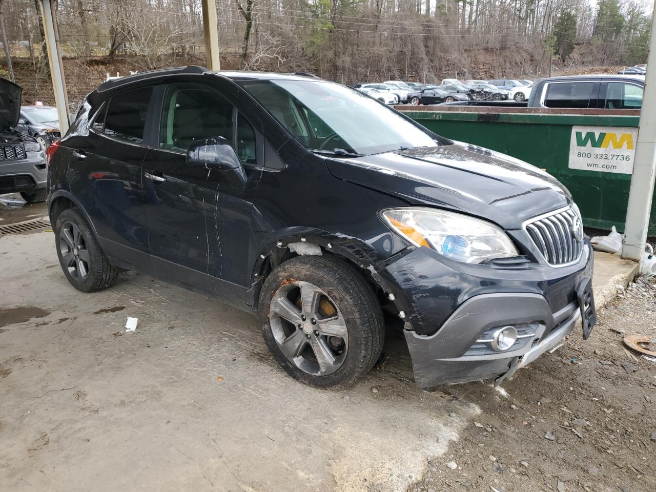 2013 Buick Encore VIN KL4CJGSB9DB188488 Copart auction photo, front end / side damage thumbnail 4