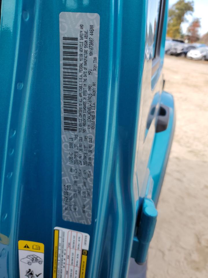 2020 Jeep Wrangler VIN 1C4HJXEN5LW107415 Copart auction photo, front end / front end damage thumbnail 15