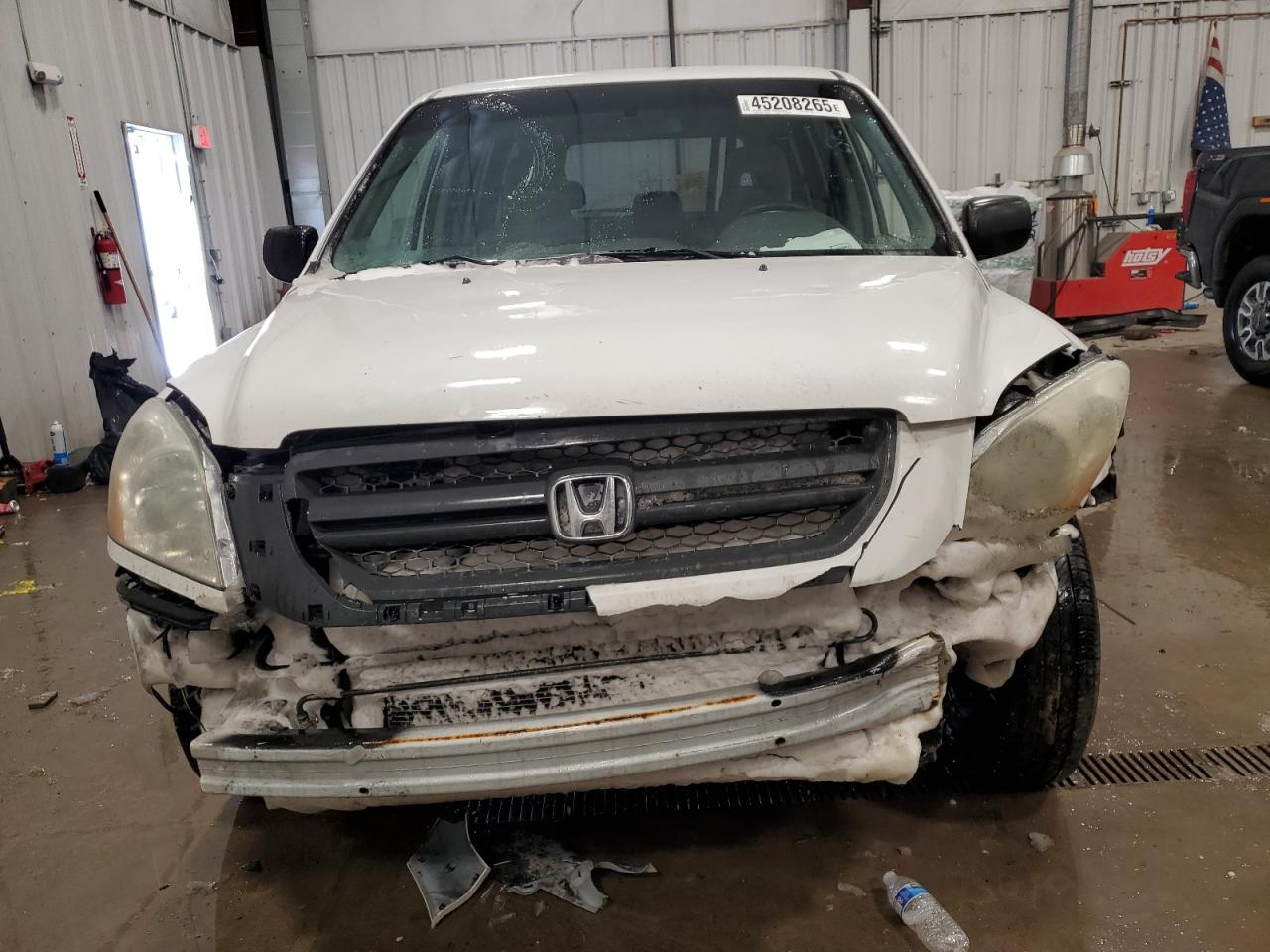 2005 Honda Pilot VIN 2HKYF18175H567563 Copart auction photo, front end / side damage thumbnail 5